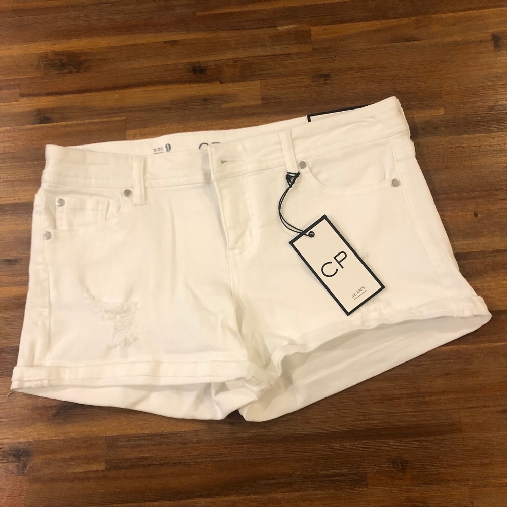 CP White Denim Shorts